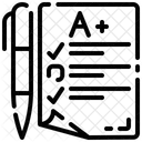 Calificaciones Examen Educacion Icono
