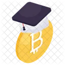 Graduacao Bitcoin Criptomoeda Criptografia Icon