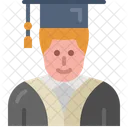 Homem Graduado Universidade Avatar Ícone