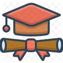 Gradute Degree Certificate Icon