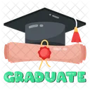 Graduate Graduation Degree Graduation Diploma Icône