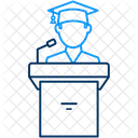 Graduate Boy Speech  Icon