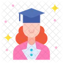 Graduate Girl Graduate Avatar Icon
