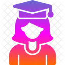 Graduate Girl Girl Graduation Icon