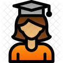 Graduate Girl Girl Graduation Icon