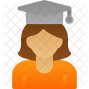 Graduate Girl Girl Graduation Icon