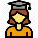 Graduate Girl Girl Graduation Icon