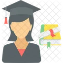 Graduate Girl Girl Graduate Icon