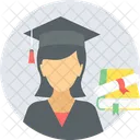 Graduate Girl Graduate Girls Graduation Icon