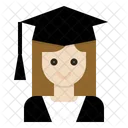 Graduate Woman Girl Icon
