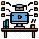 Elearning Knowledge Computer Icon