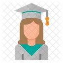 Graduate Woman Girl Icon