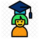 Graduate Student Girl Student Graduate Icon