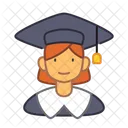 Graduate Woman  Icon