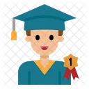 Graduated Student Graduated Male Icon