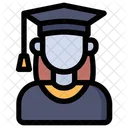 Graduated Woman Profile Woman Icon