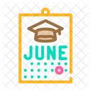 Date Graduation Calendar Icon