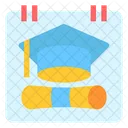Graduation Day Graduate Certificate Icon