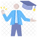 Graduation Happy Student Icon