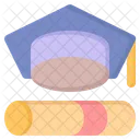 Graduation Diploma Certificate Icon