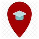 Flat University School Icon