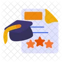 Graduation Diploma Certificate Icon