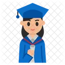 Graduation University Woman Icon