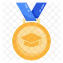 Graduation Medal Scholar Award Prize Medal Icon