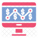 Grafico Analise Monitor Ícone