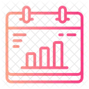 Grafico Hora E Data Analise Ícone