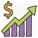 Grafico Financeiro Grafico De Barras Apresentacao Estatistica Ícone