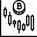 Grafico Bitcoin Moeda Ícone