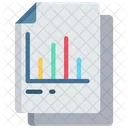 Documento Grafico Estatisticas Nota Ícone