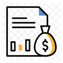 Grafico Dolar Documento Ícone