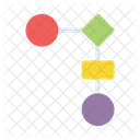 Grafico Fluxograma Conectar Ícone