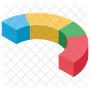 Grafico A Semicerchio Grafico A Torta Grafico Di Avanzamento Icon