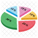 Grafico A Torta Grafico Circolare Grafico Moderno Icon