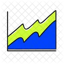 Grafico Para Baixo Declinio Negocios Ícone