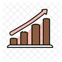 Grafico Para Baixo Declinio Negocios Ícone