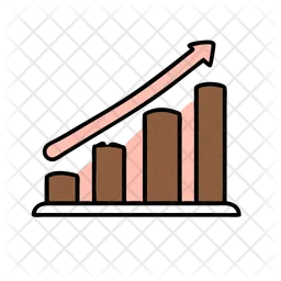 Gráfico para baixo  Ícone