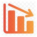 Gráfico para baixo  Ícone