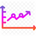 Gráfico ascendente  Icono