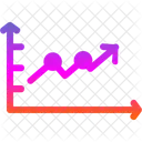 Gráfico ascendente  Icono