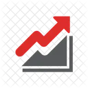 Grafico Ascendente Analise De Dados Estatisticas Ícone