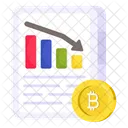 Grafico Bitcoin Tempo E Dinheiro Criptografia Ícone