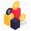 Grafico De Bitcoin Grafico De Criptomoeda Criptografia Icon