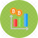 Gráfico de bitcoins  Icono