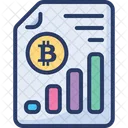 Gráfico de bitcoins  Icono