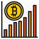 Gráfico de bitcoins  Icono