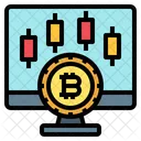 Gráfico de bitcoins  Icono